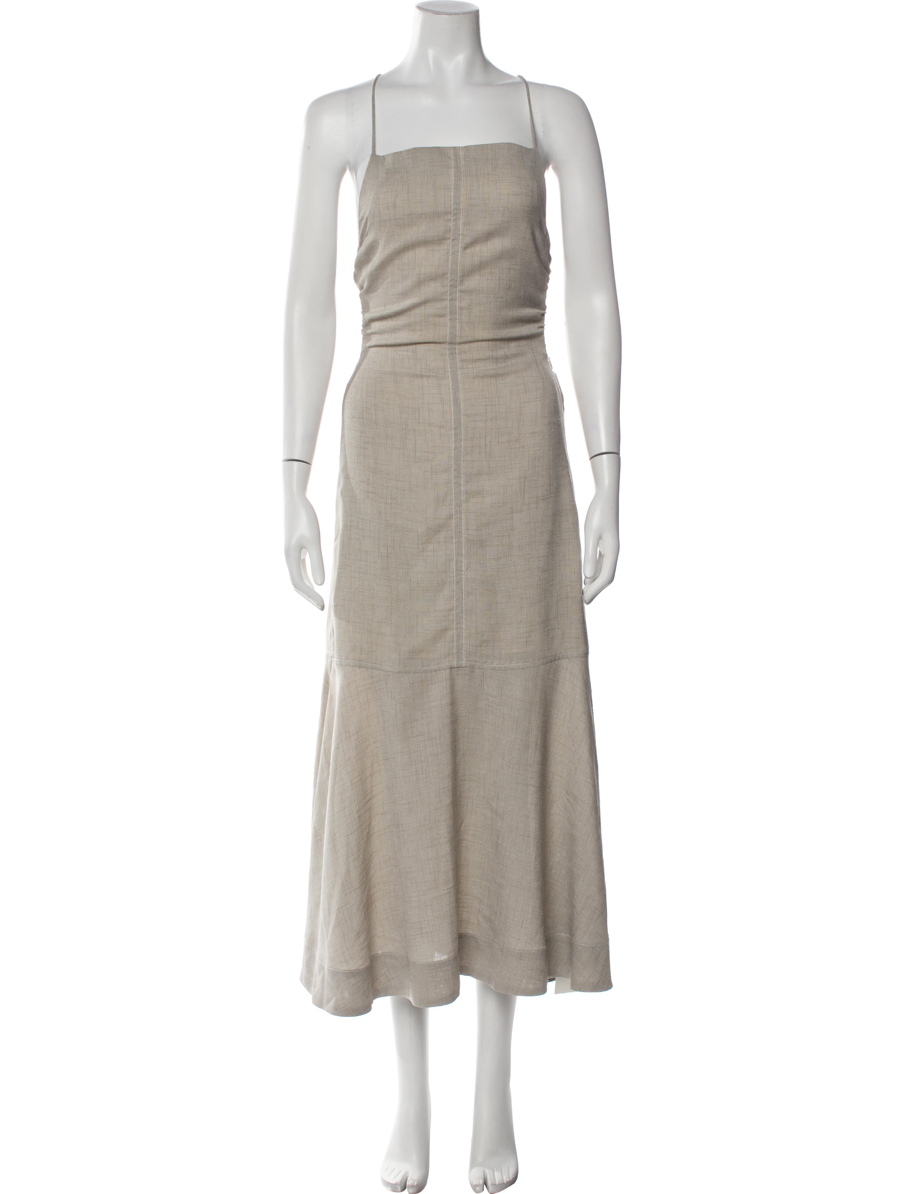 Ganni Square Neckline Long Dress