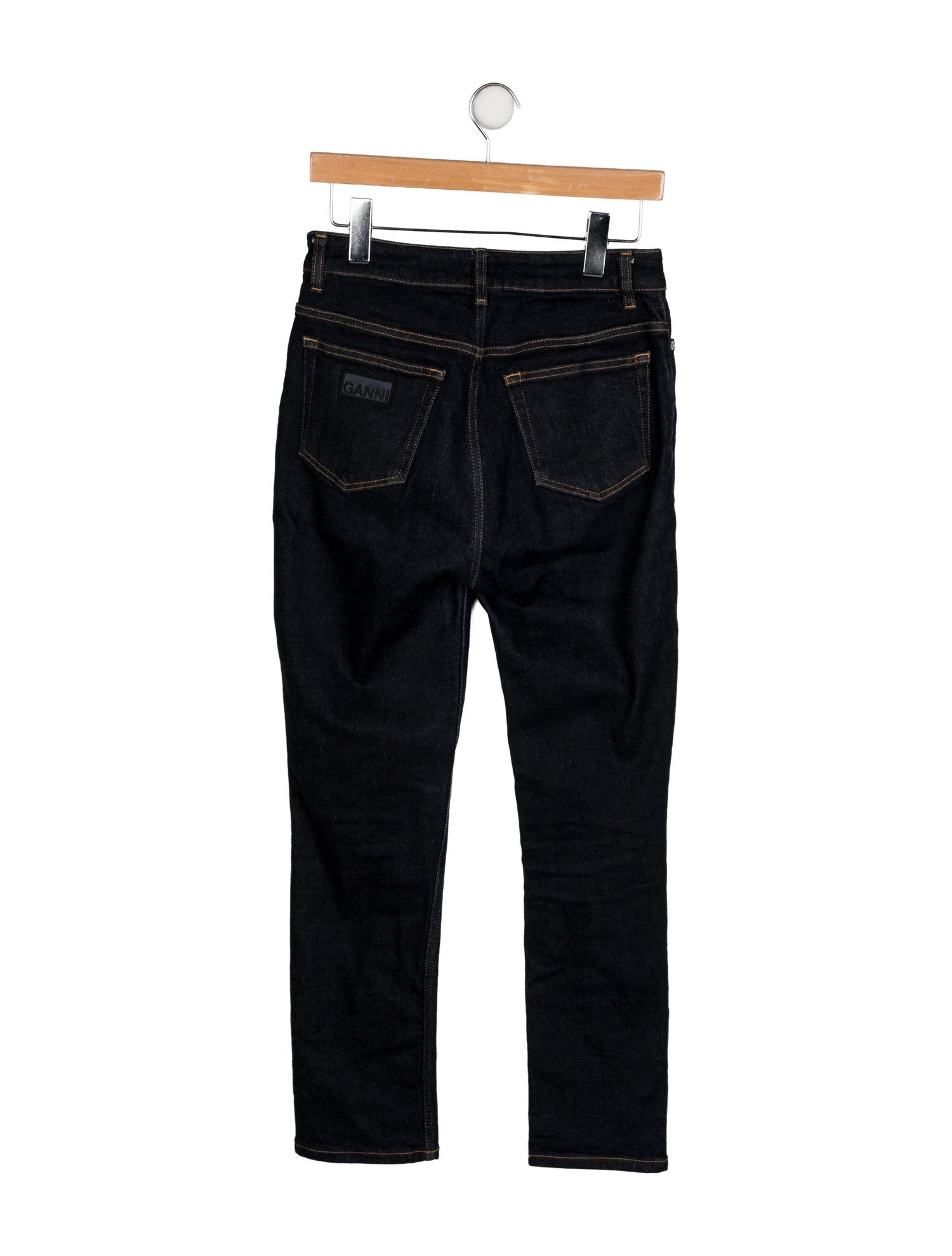 Ganni High-Rise Straight Leg Jeans
