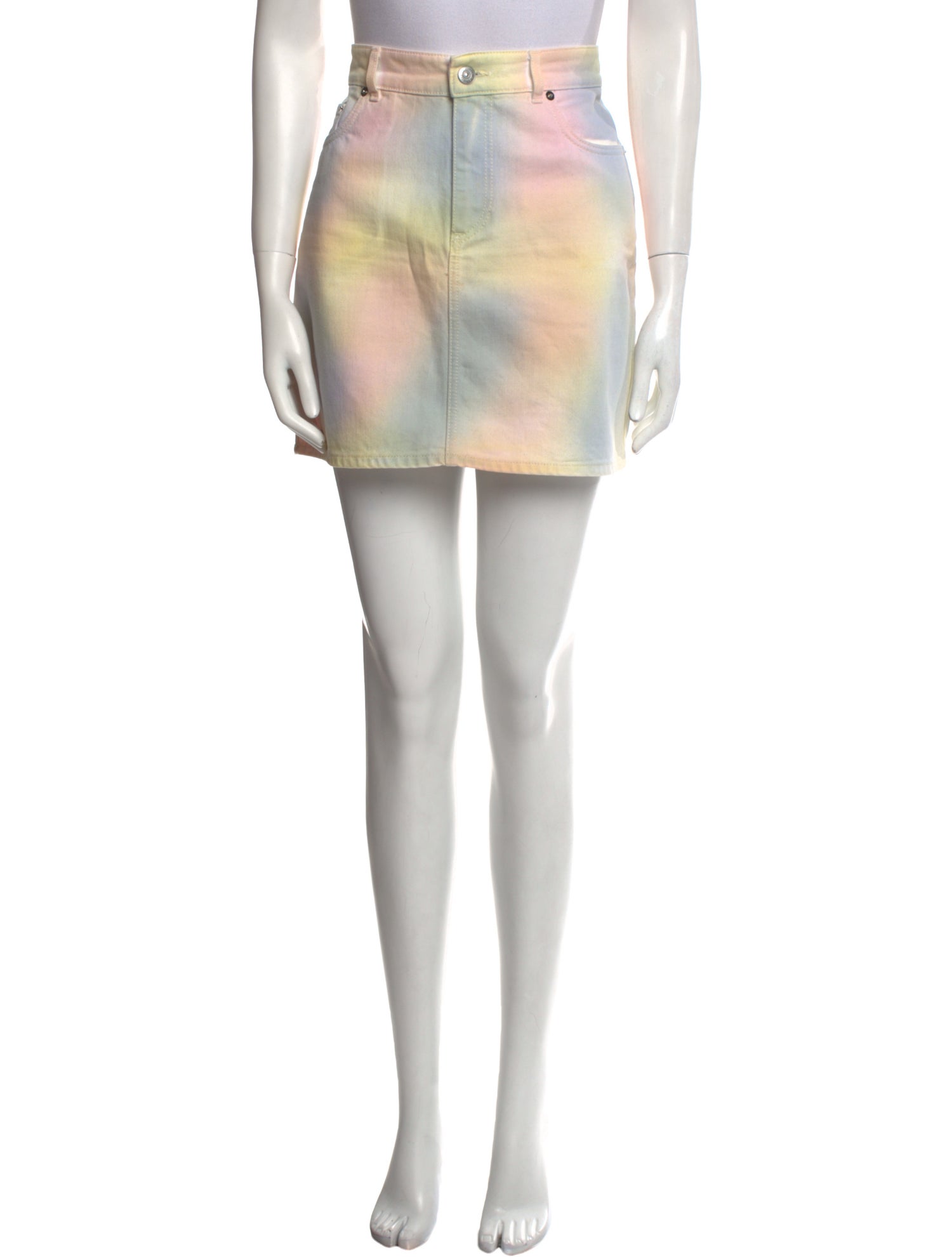 Ganni Tie-Dye Print Mini Skirt