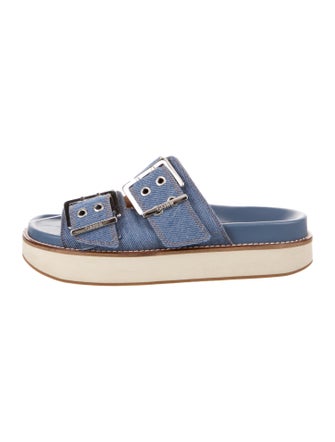 Ganni Denim Slides