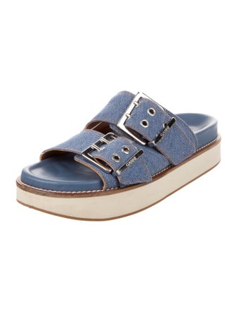 Ganni Denim Slides