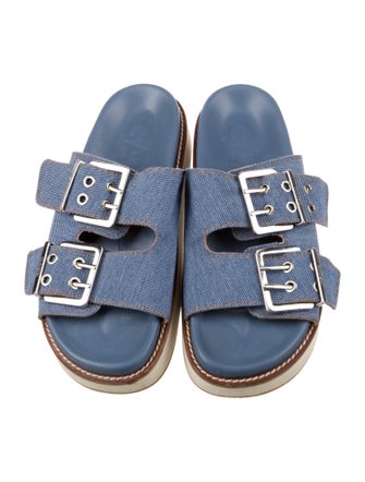 Ganni Denim Slides