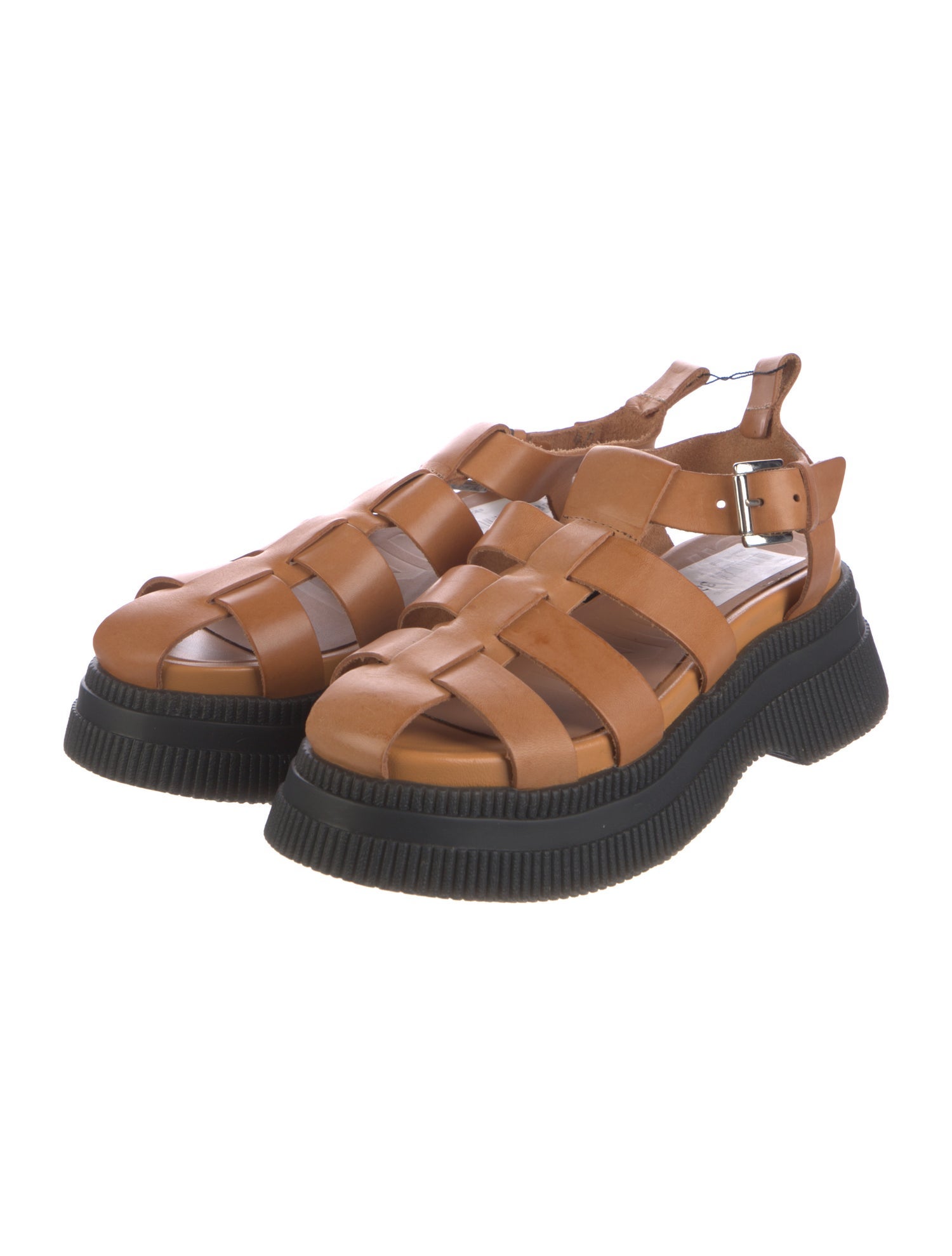 Ganni Leather Gladiator Sandals