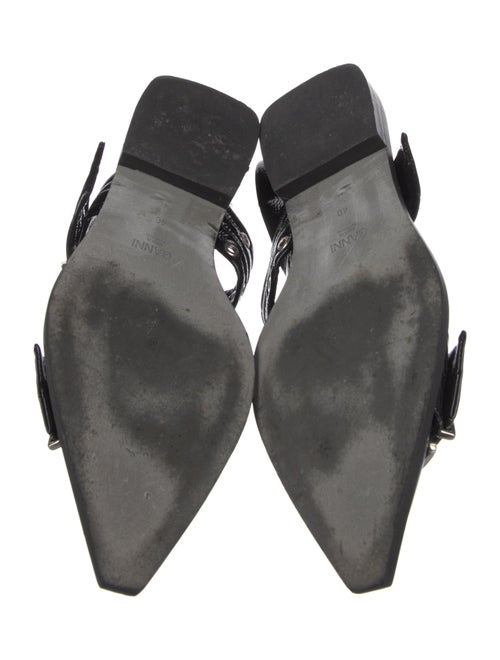 Ganni Patent Leather Slingback Flats