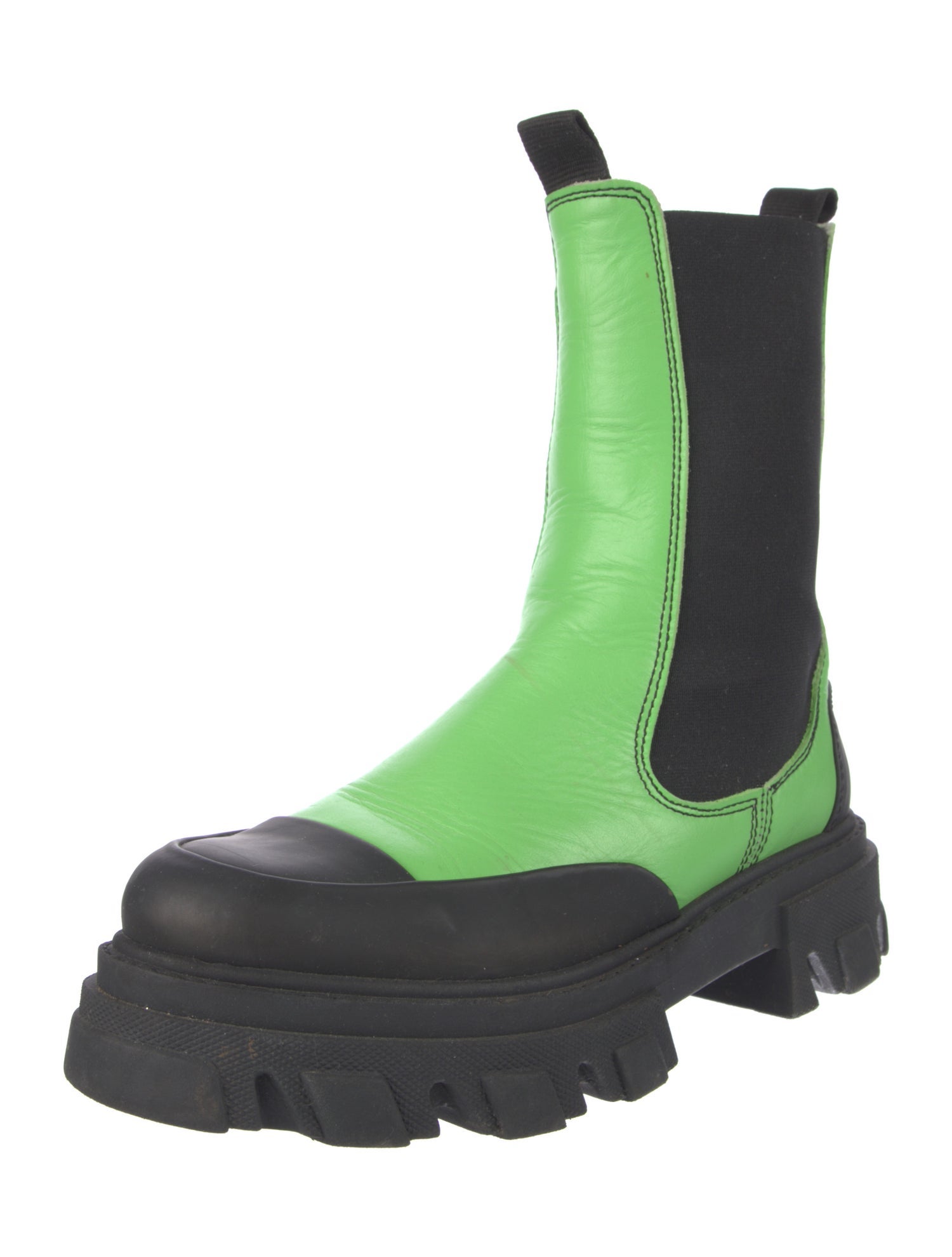 Ganni Leather Chelsea Boots