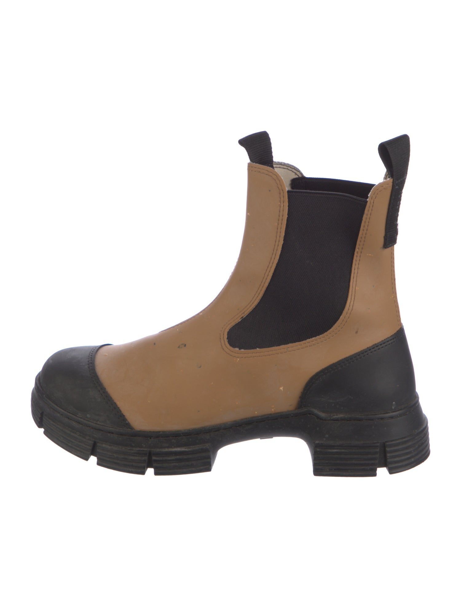 Ganni Rubber Colorblock Pattern Rain Boots