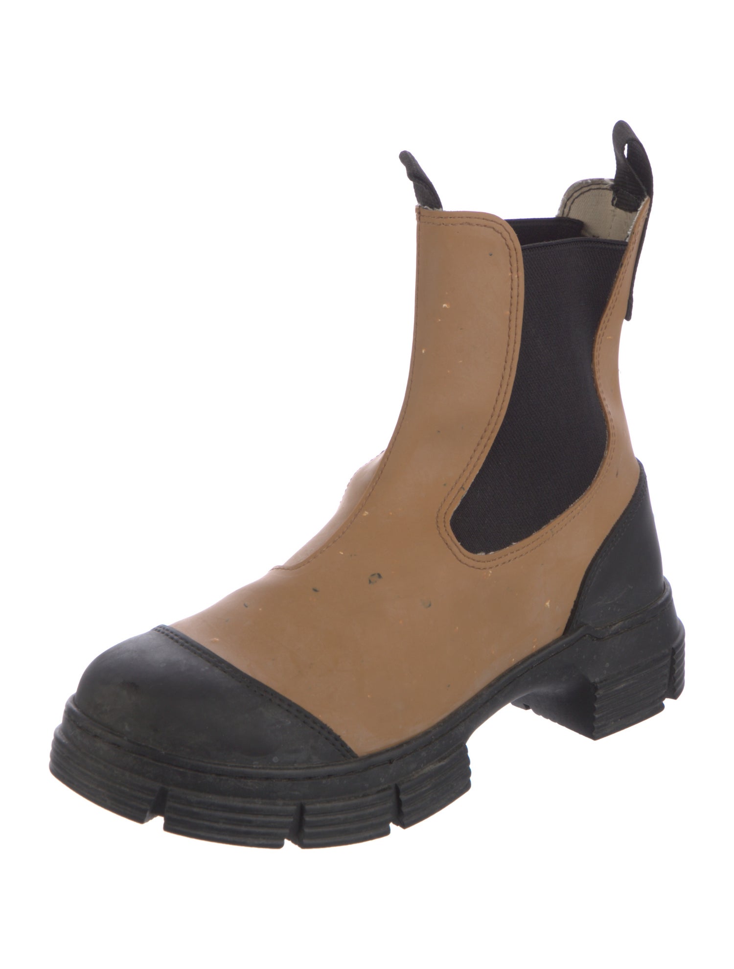 Ganni Rubber Colorblock Pattern Rain Boots