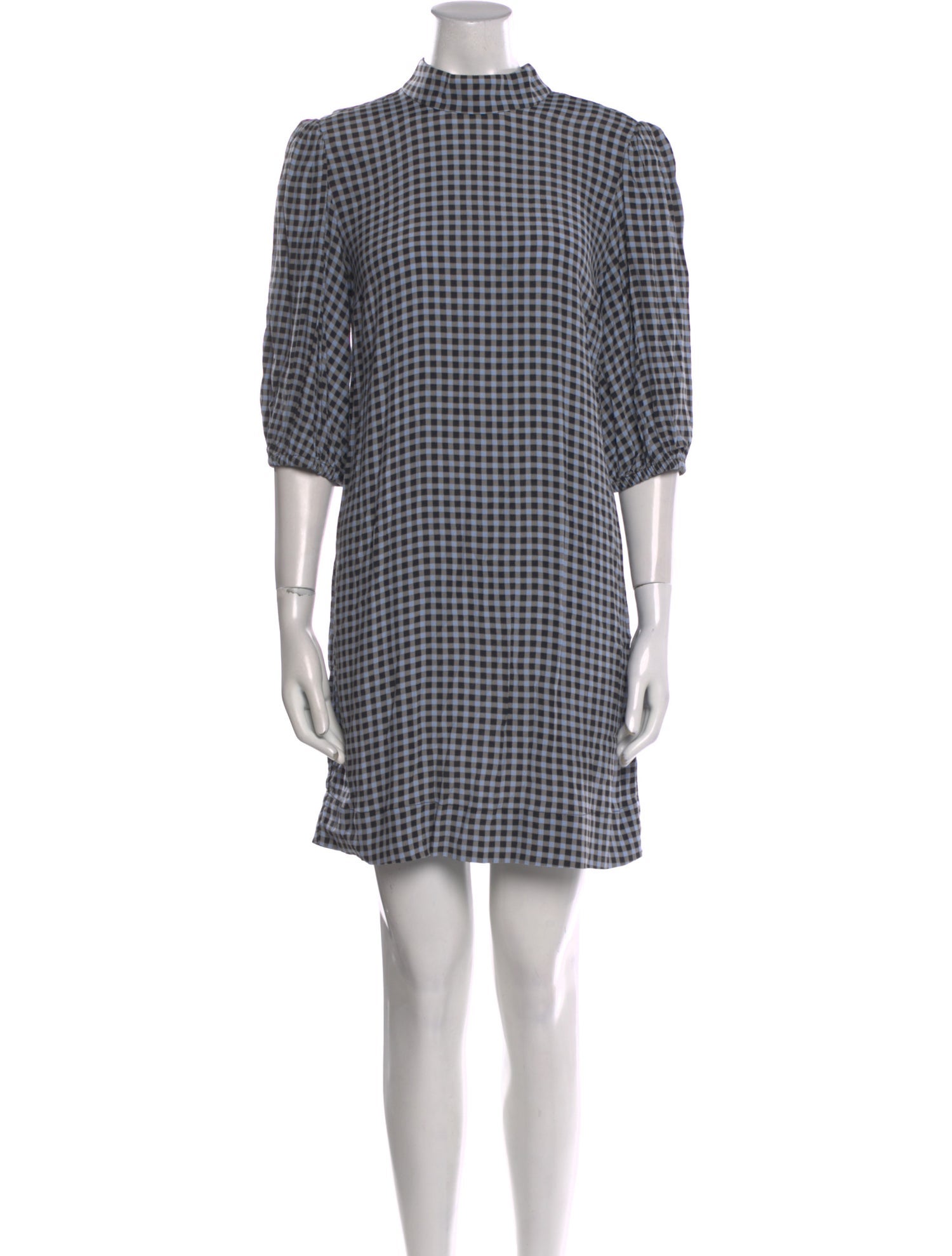 Ganni Plaid Print Mini Dress