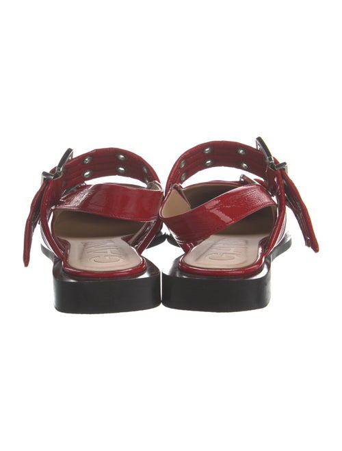 Ganni Patent Leather Slingback Flats