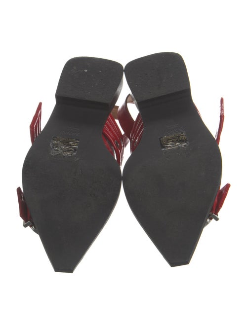 Ganni Patent Leather Slingback Flats