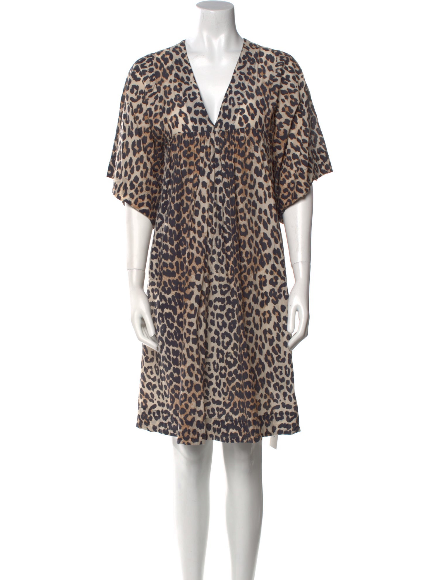 Ganni Animal Print Knee-Length Dress