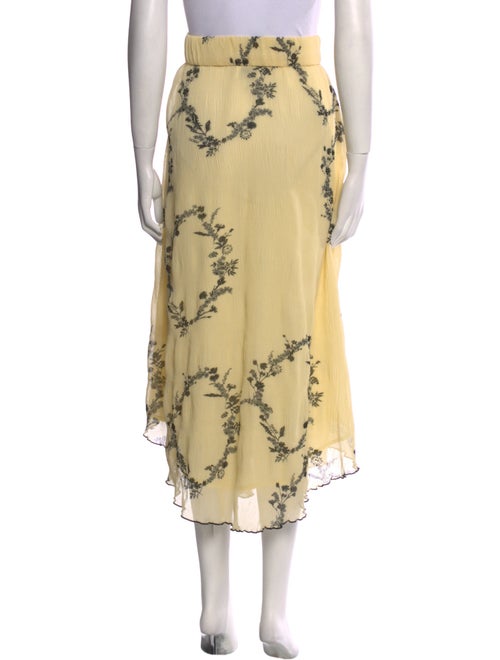 Ganni Floral Print Midi Length Skirt