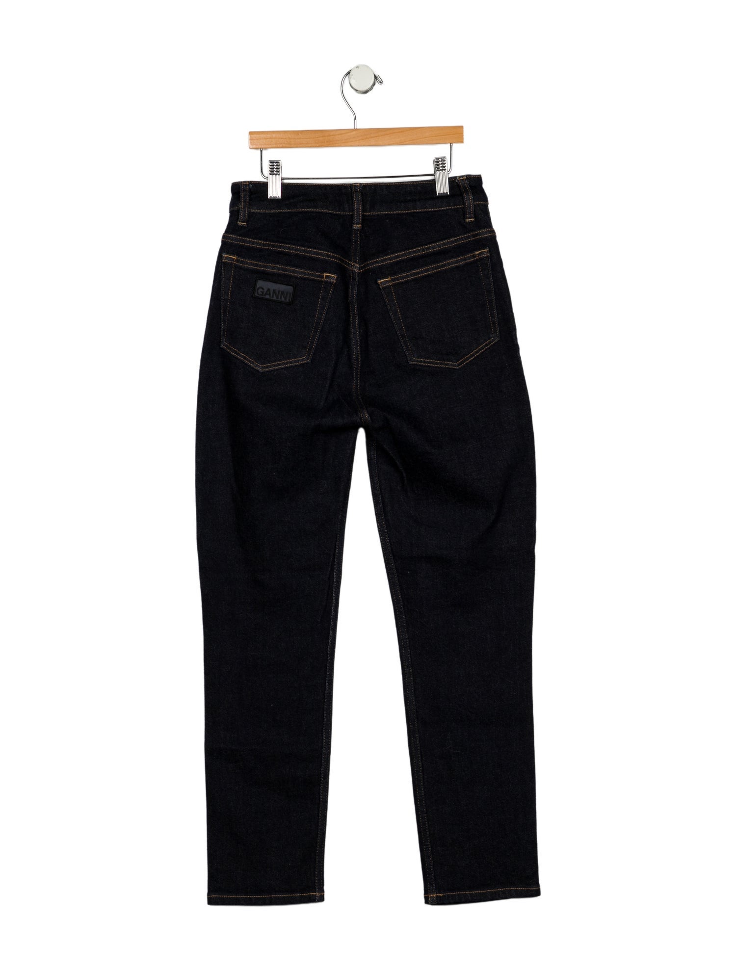 Ganni High-Rise Straight Leg Jeans