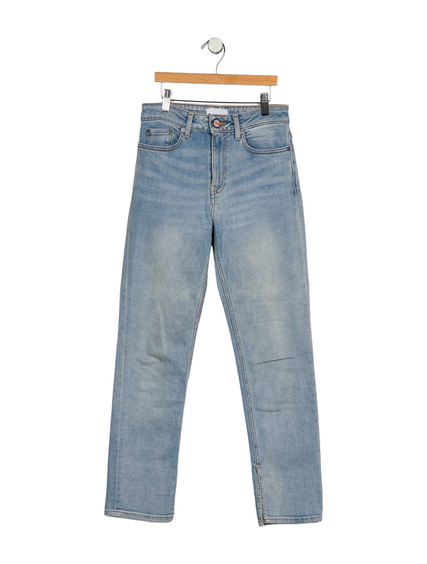 Ganni Mid-Rise Straight Leg Jeans