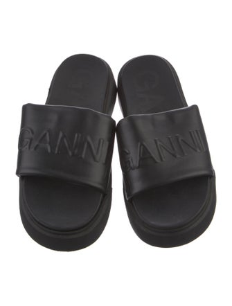 Ganni Leather Slides