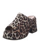 Ganni Animal Print Slides