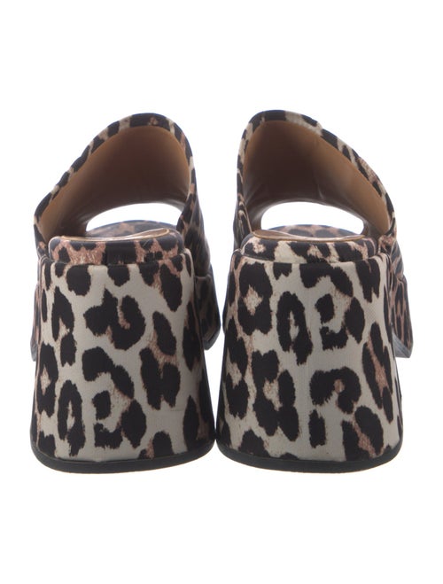 Ganni Animal Print Slides