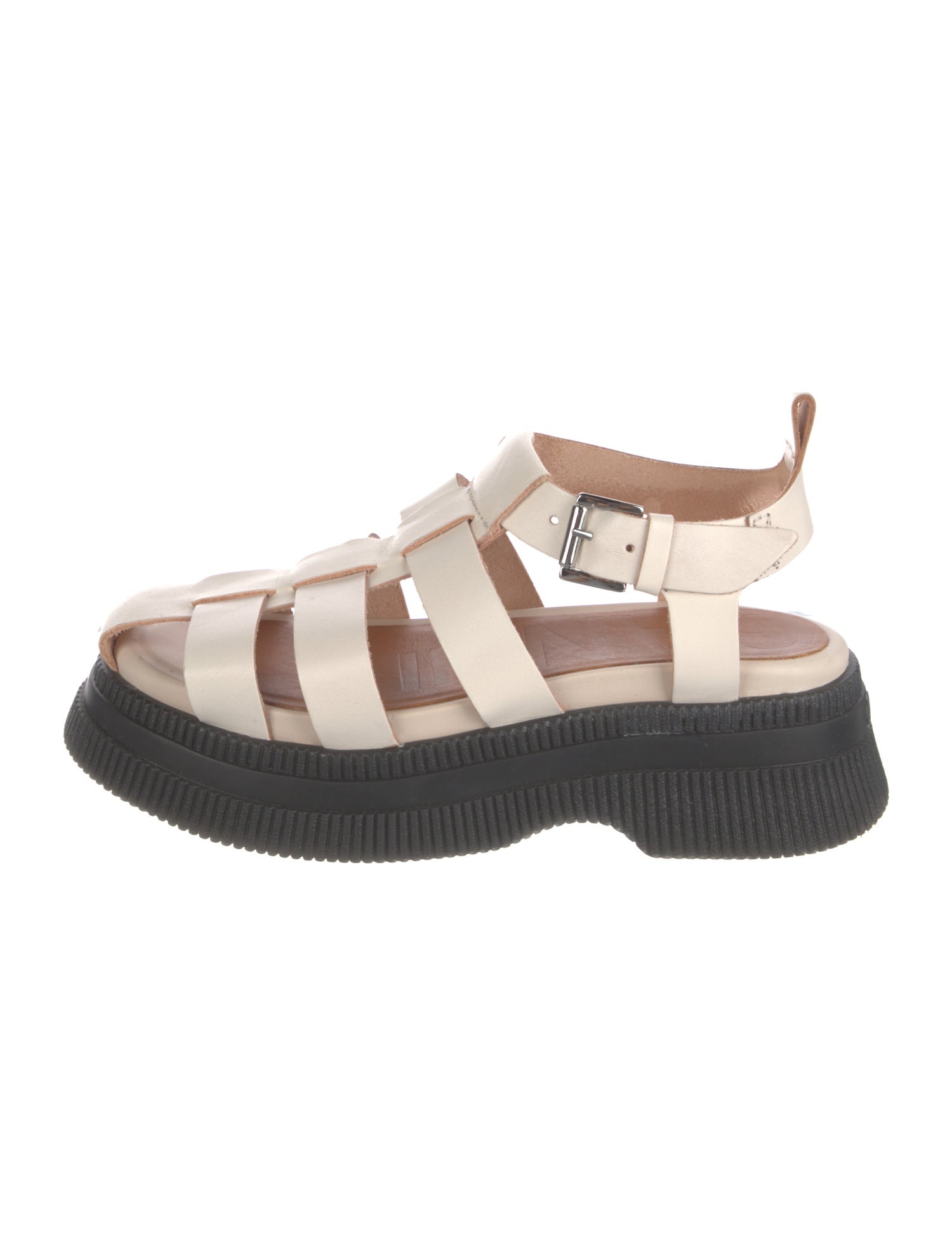 Ganni Leather Slingback Sandals