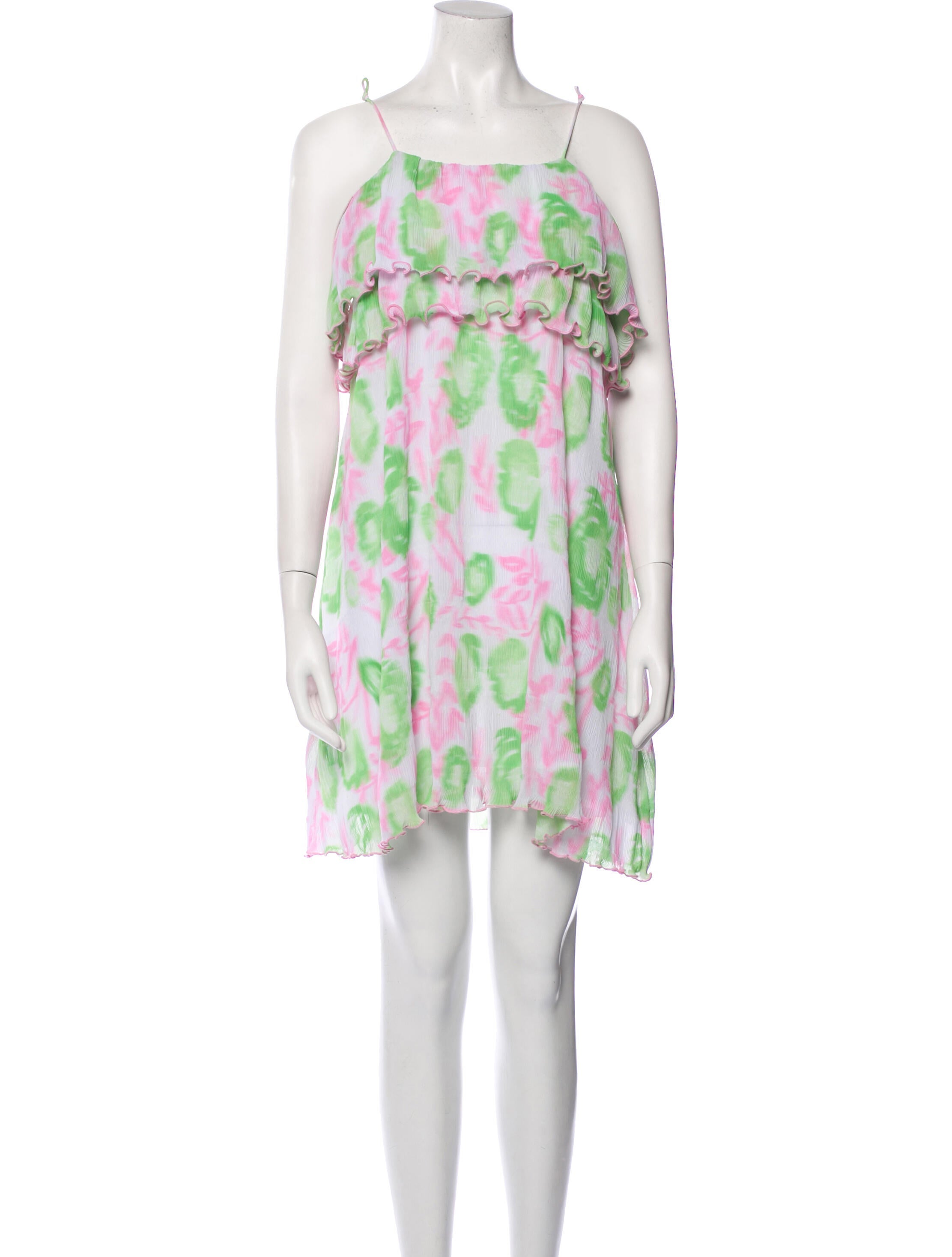 Ganni Floral Print Mini Dress