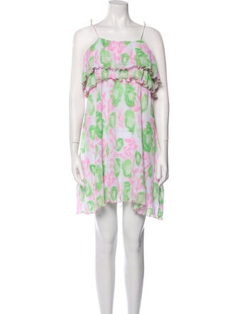 Ganni Floral Print Mini Dress