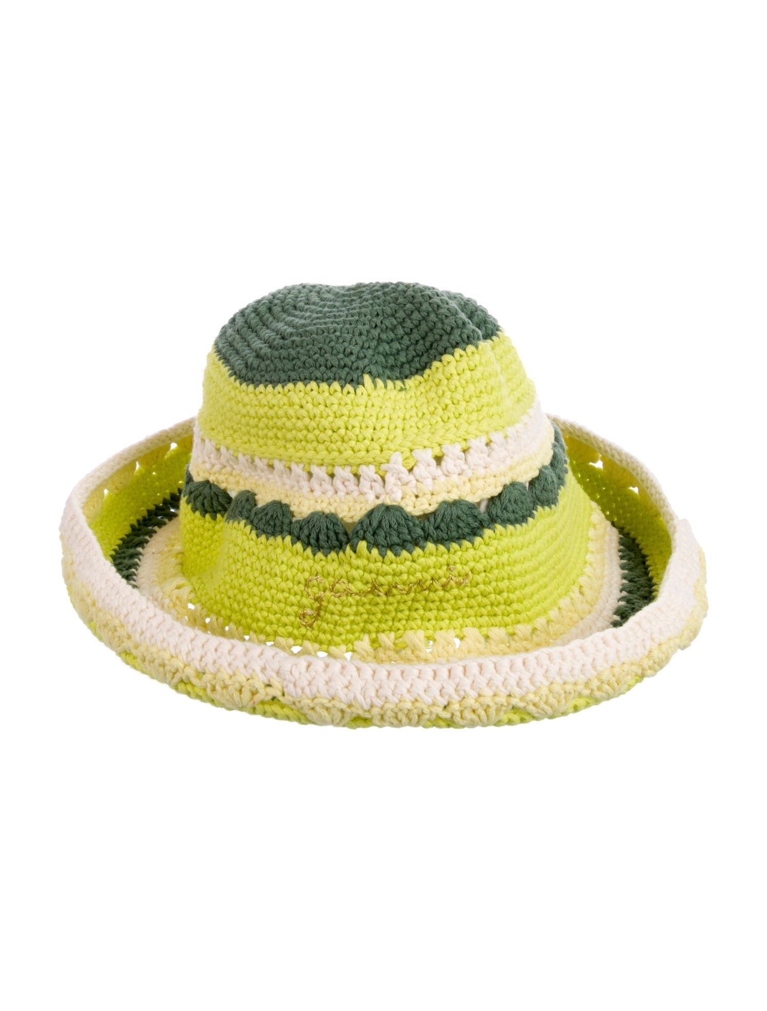 Ganni Ganni Crochet Knitted Bucket Hat