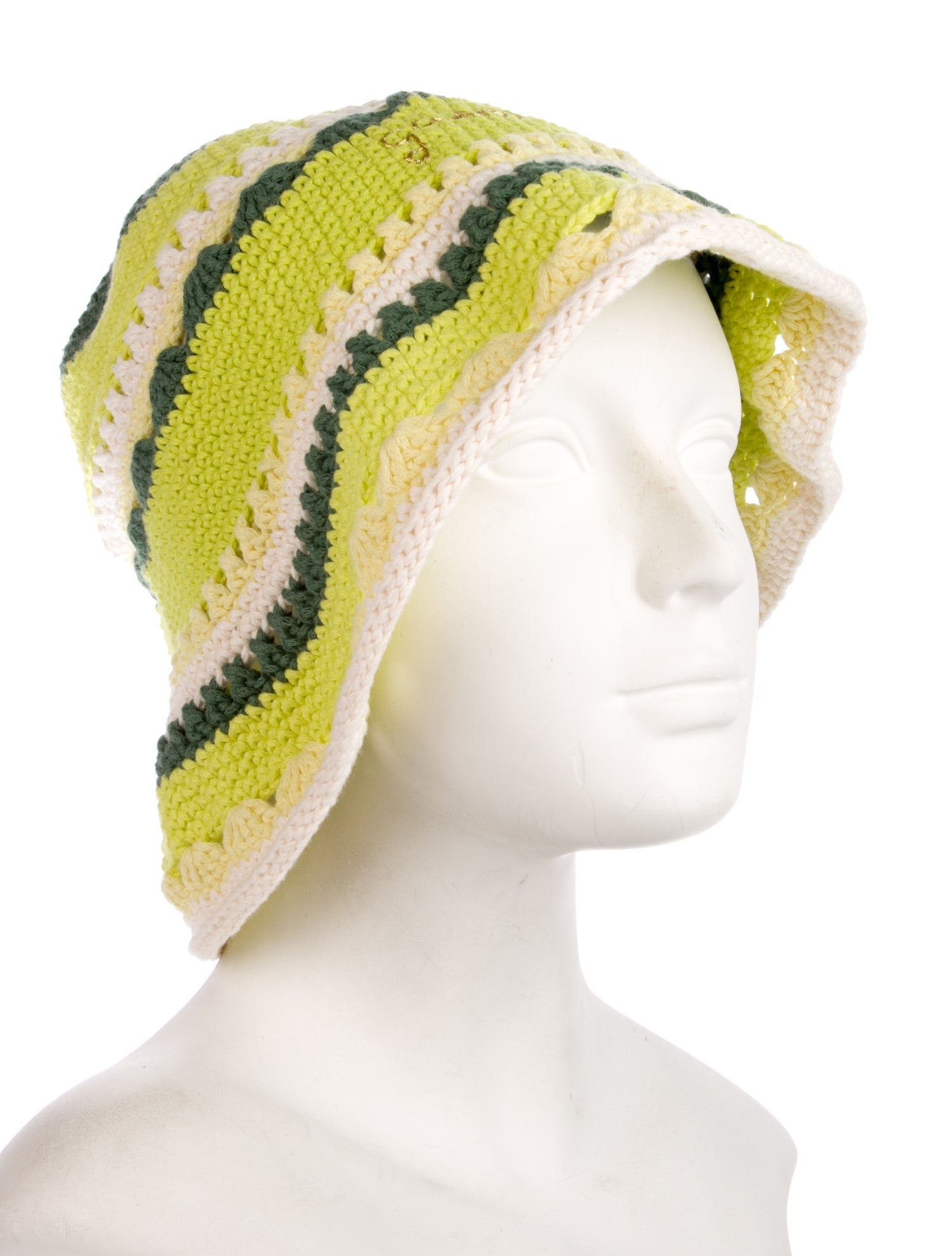 Ganni Ganni Crochet Knitted Bucket Hat
