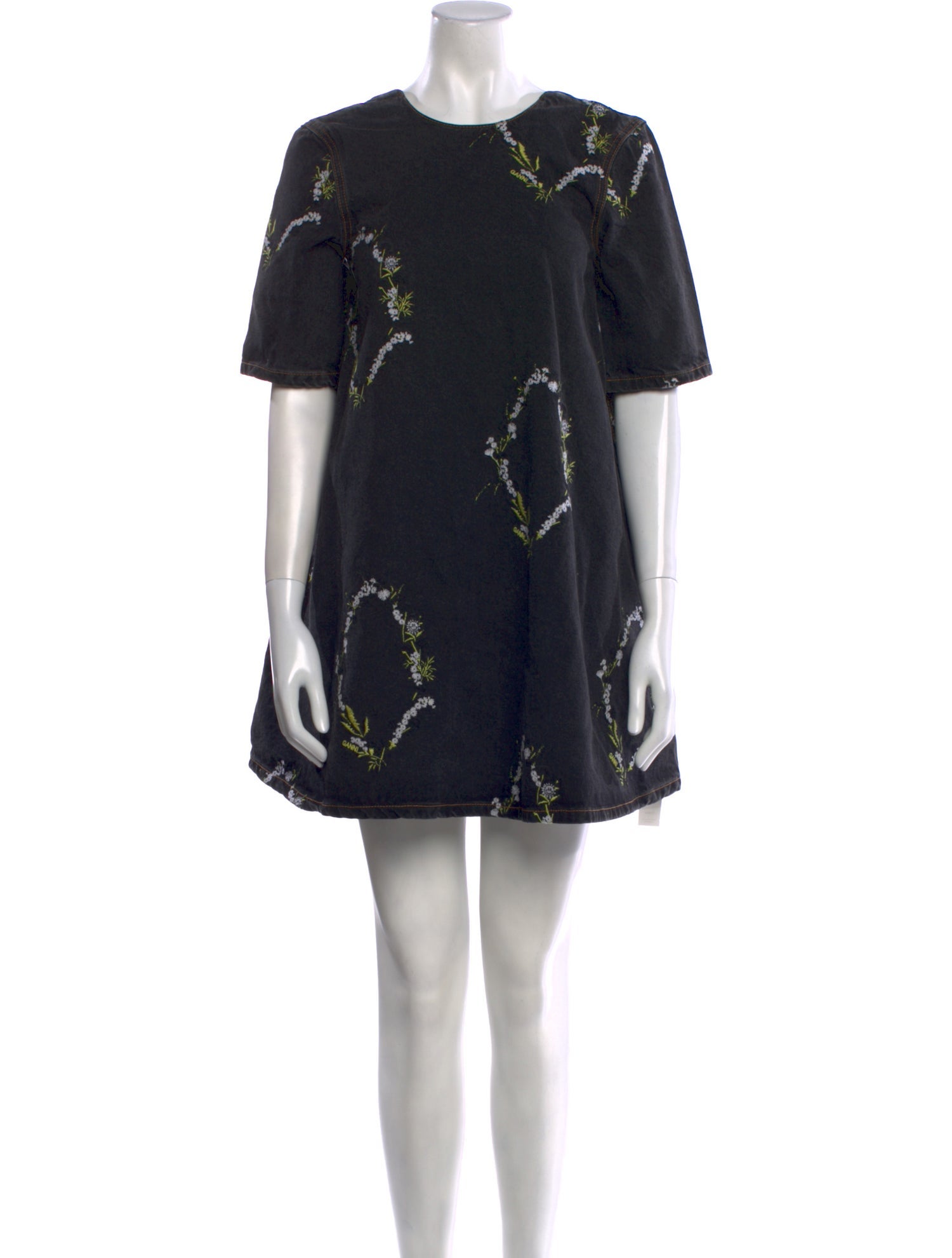 Ganni Floral Print Mini Dress