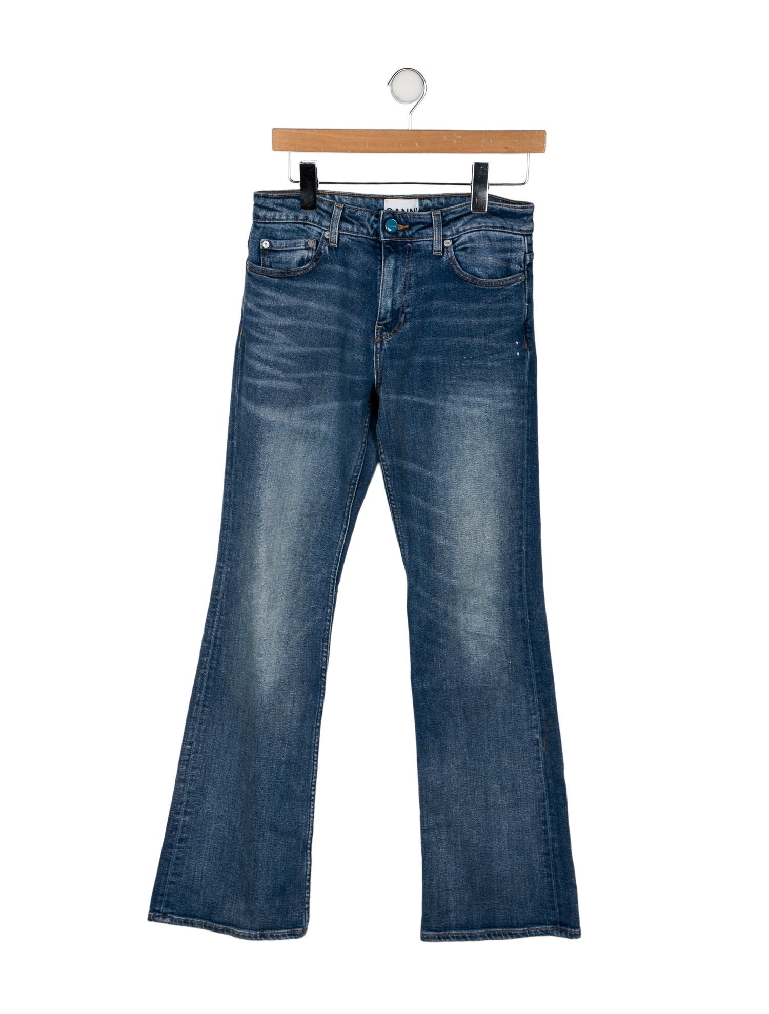 Ganni Mid-Rise Wide Leg Jeans
