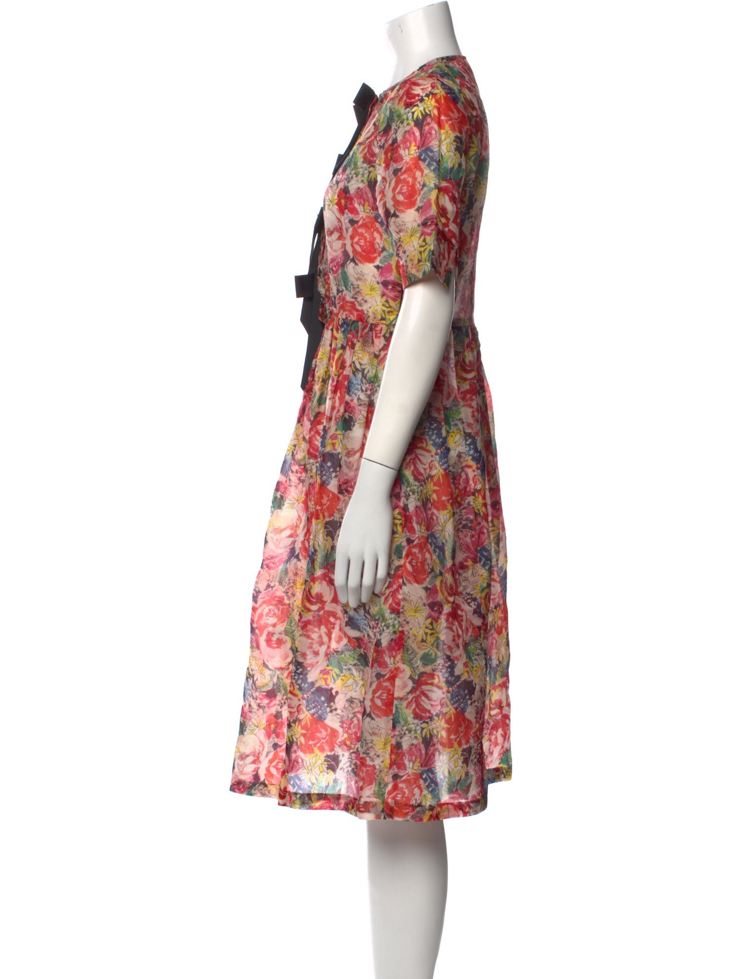 Ganni Floral Print Midi Length Dress
