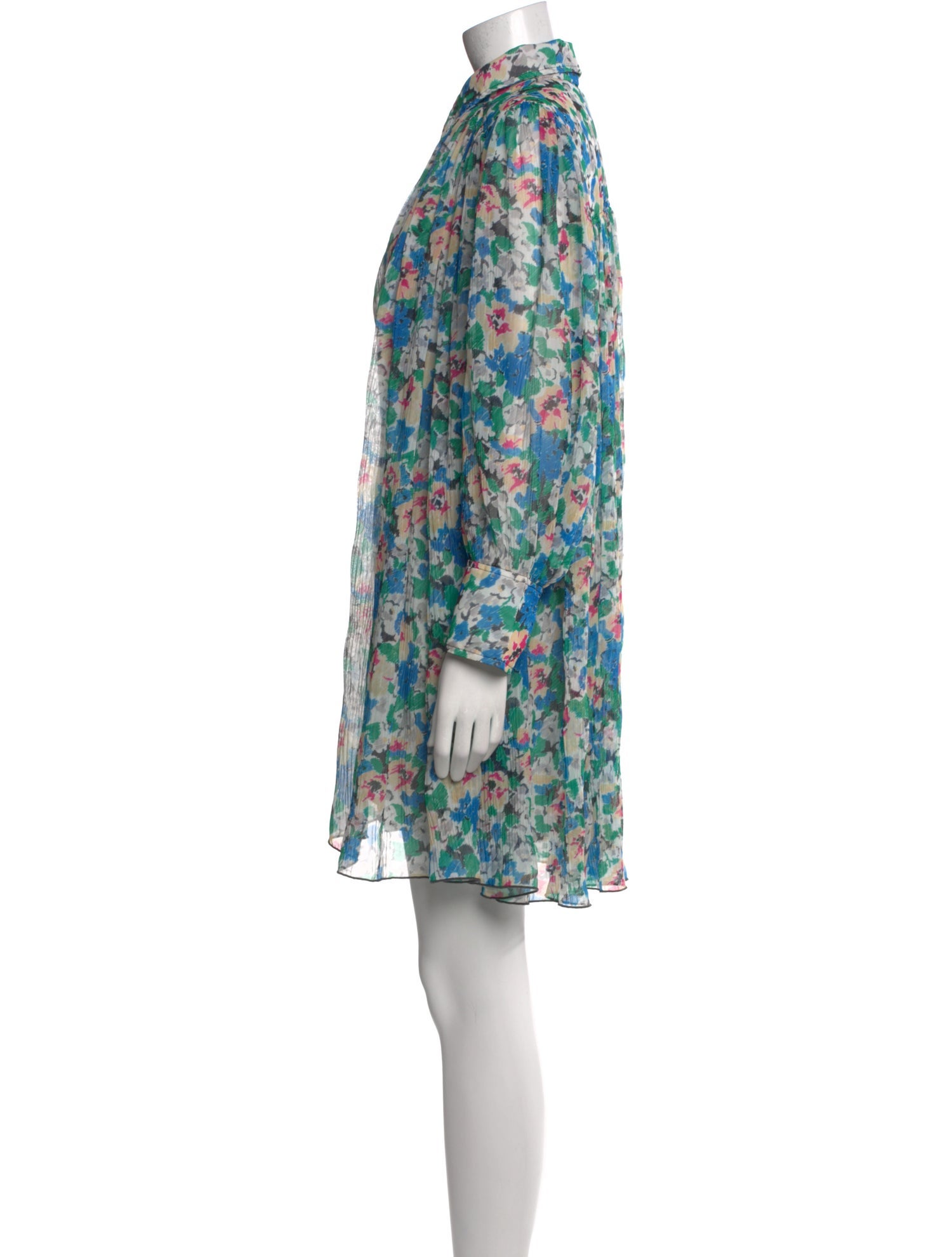 Ganni Floral Print Knee-Length Dress