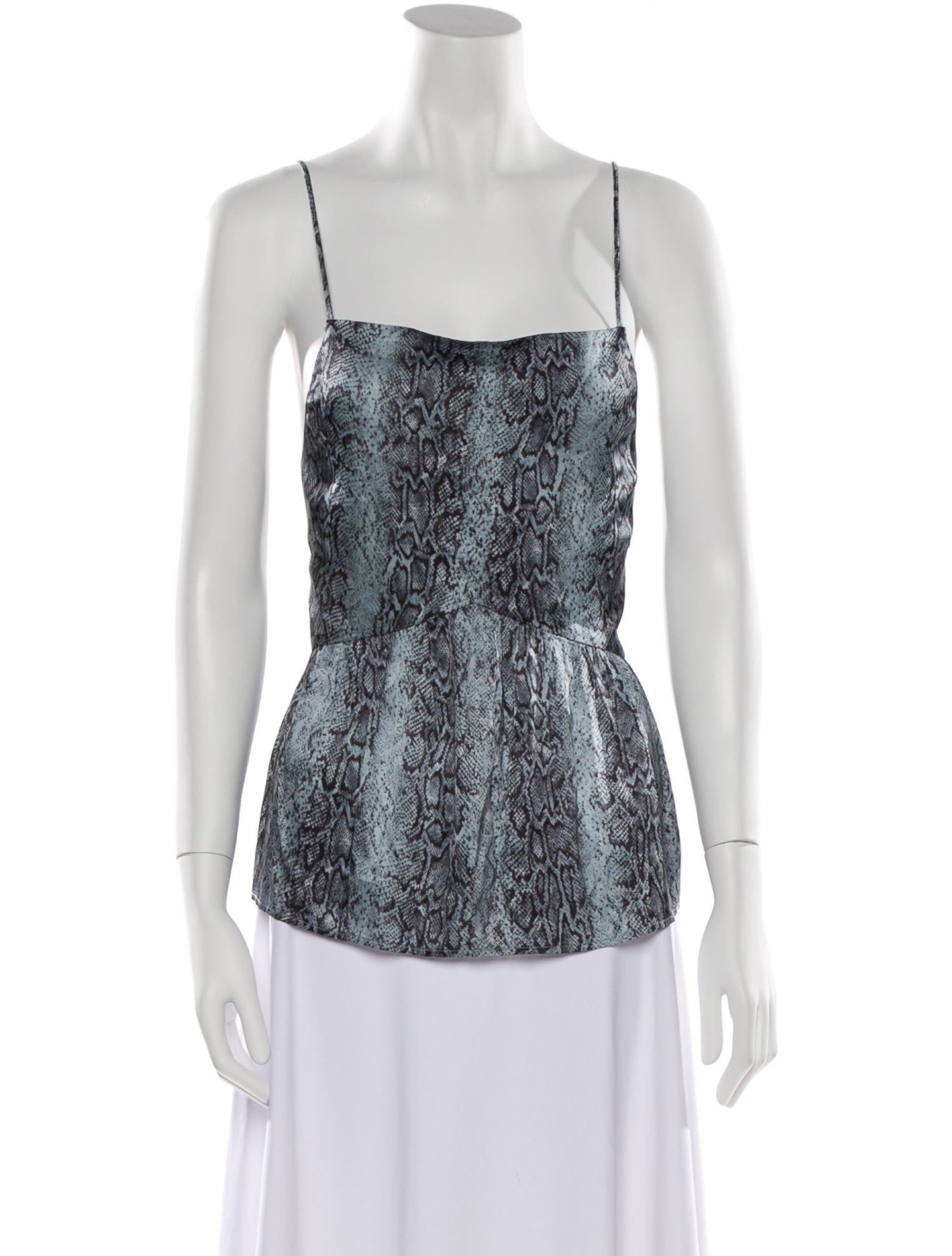 Ganni Silk Animal Print Top w/ Tags