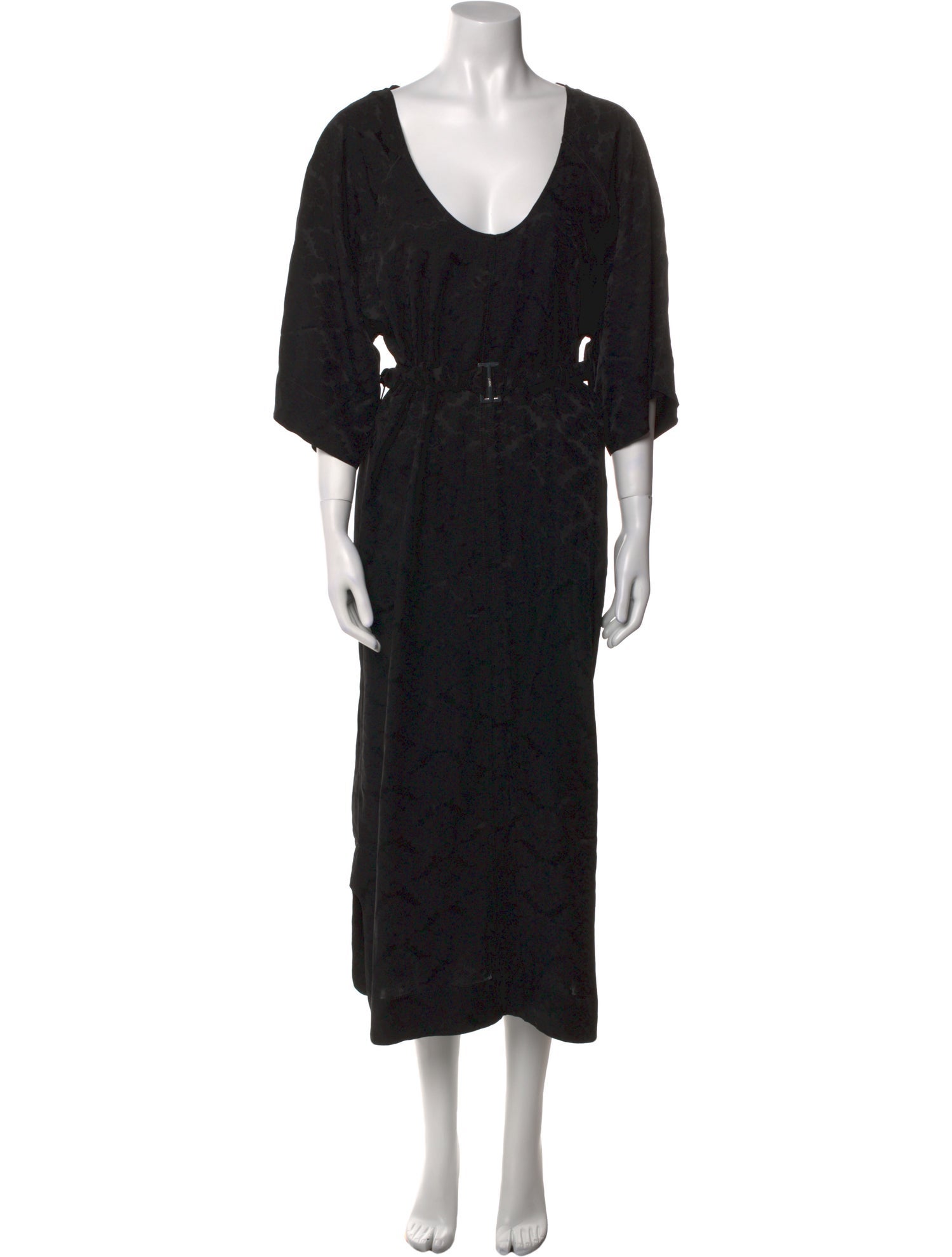 Ganni Scoop Neck Long Dress