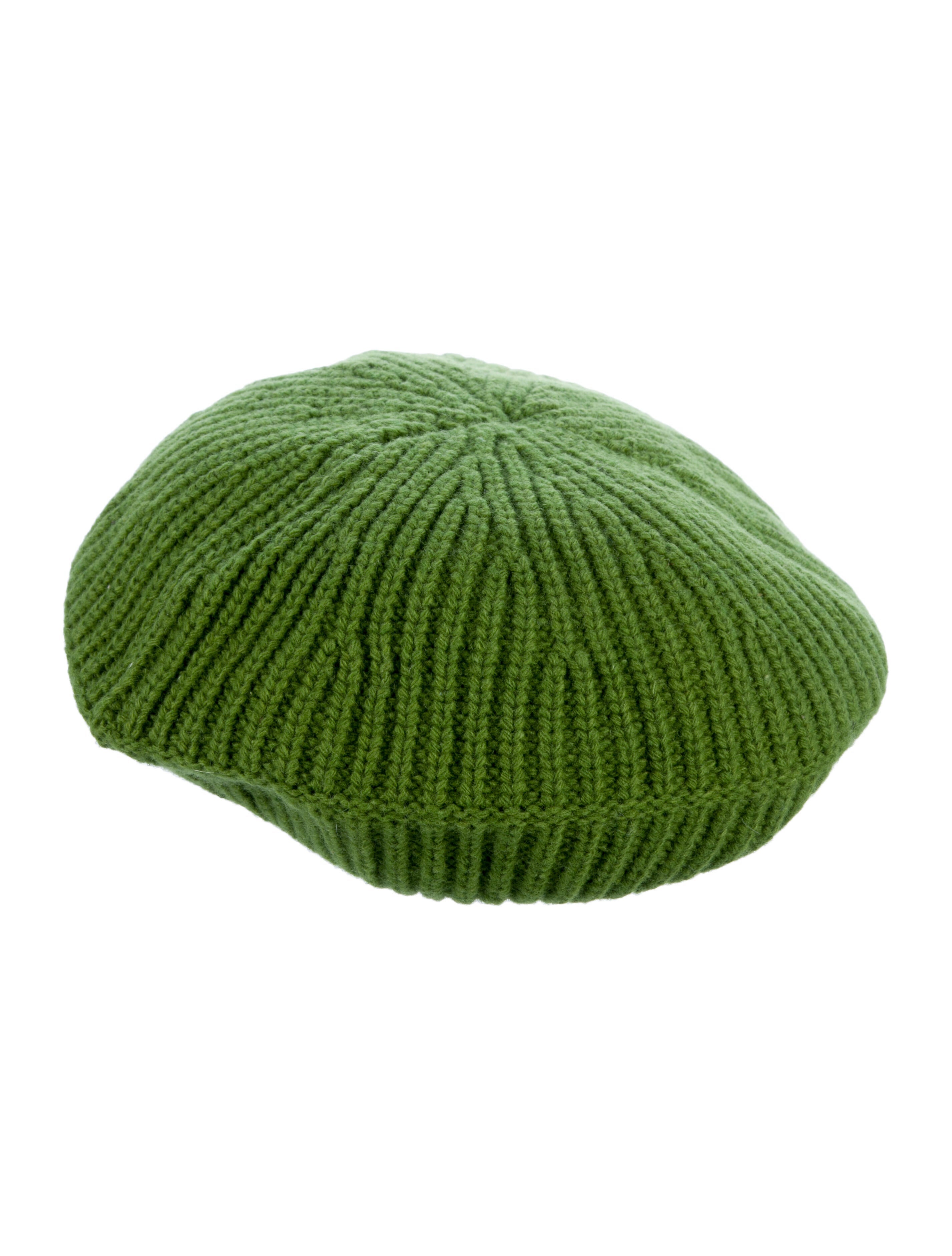 Ganni Green wool hat