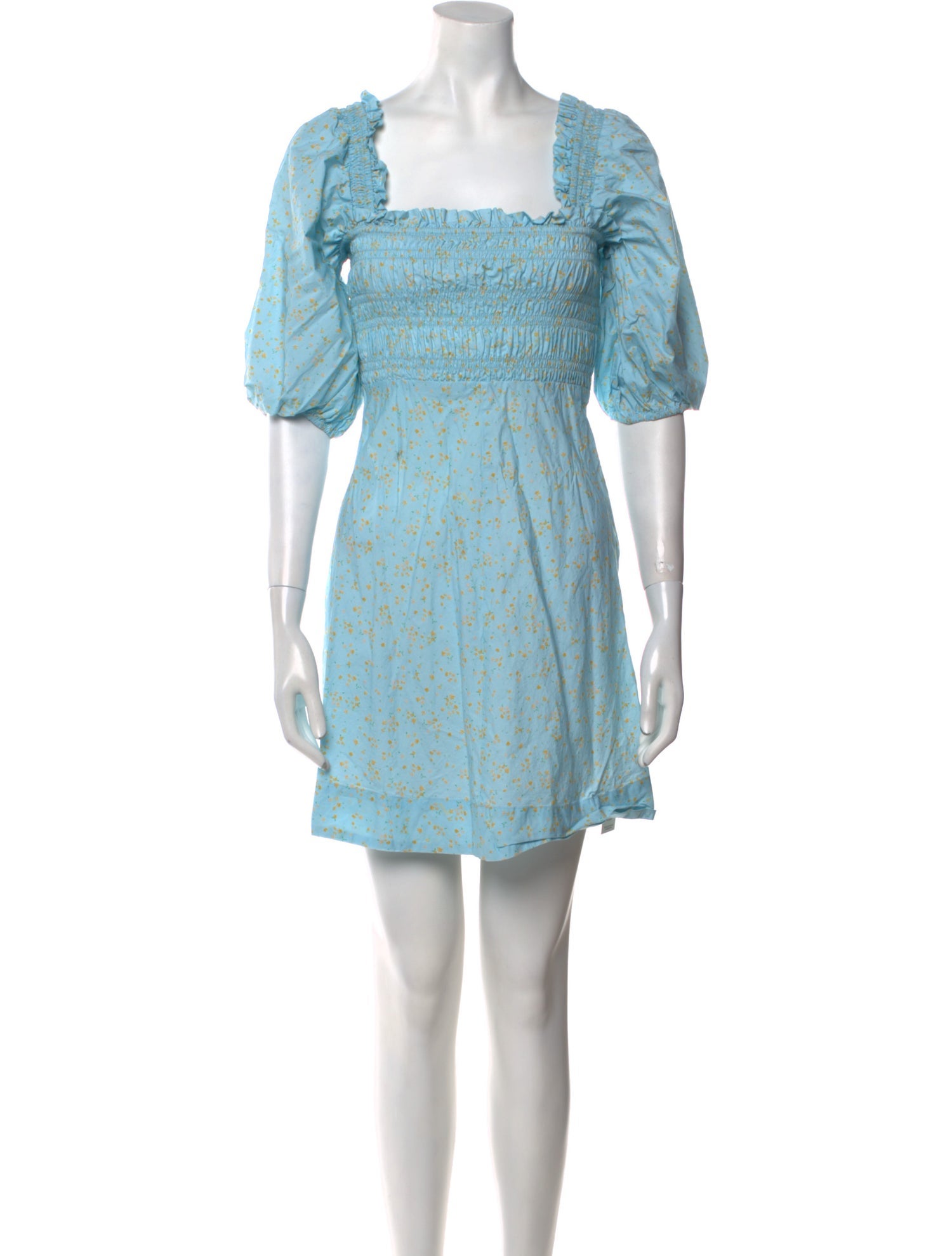 Ganni Floral Print Mini Dress