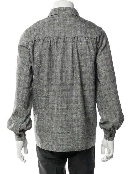 Ganni Plaid Print Denim Jacket