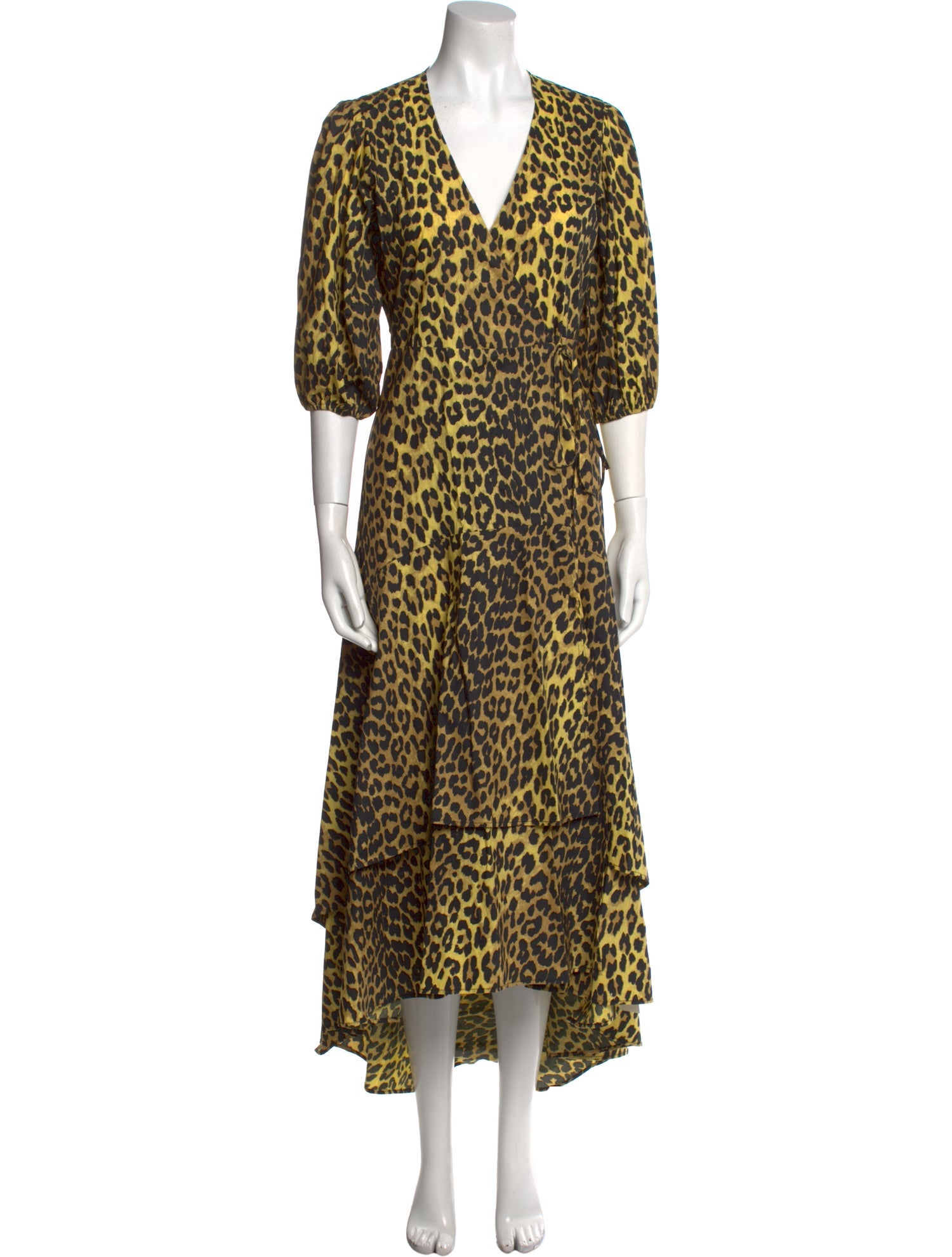 Ganni Animal Print Long Dress