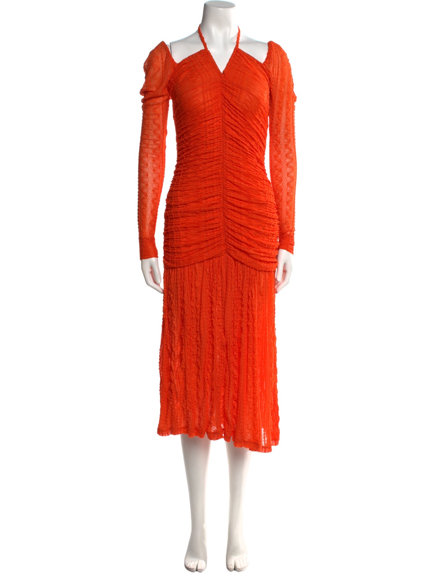 Ganni V-Neck Midi Length Dress w/ Tags