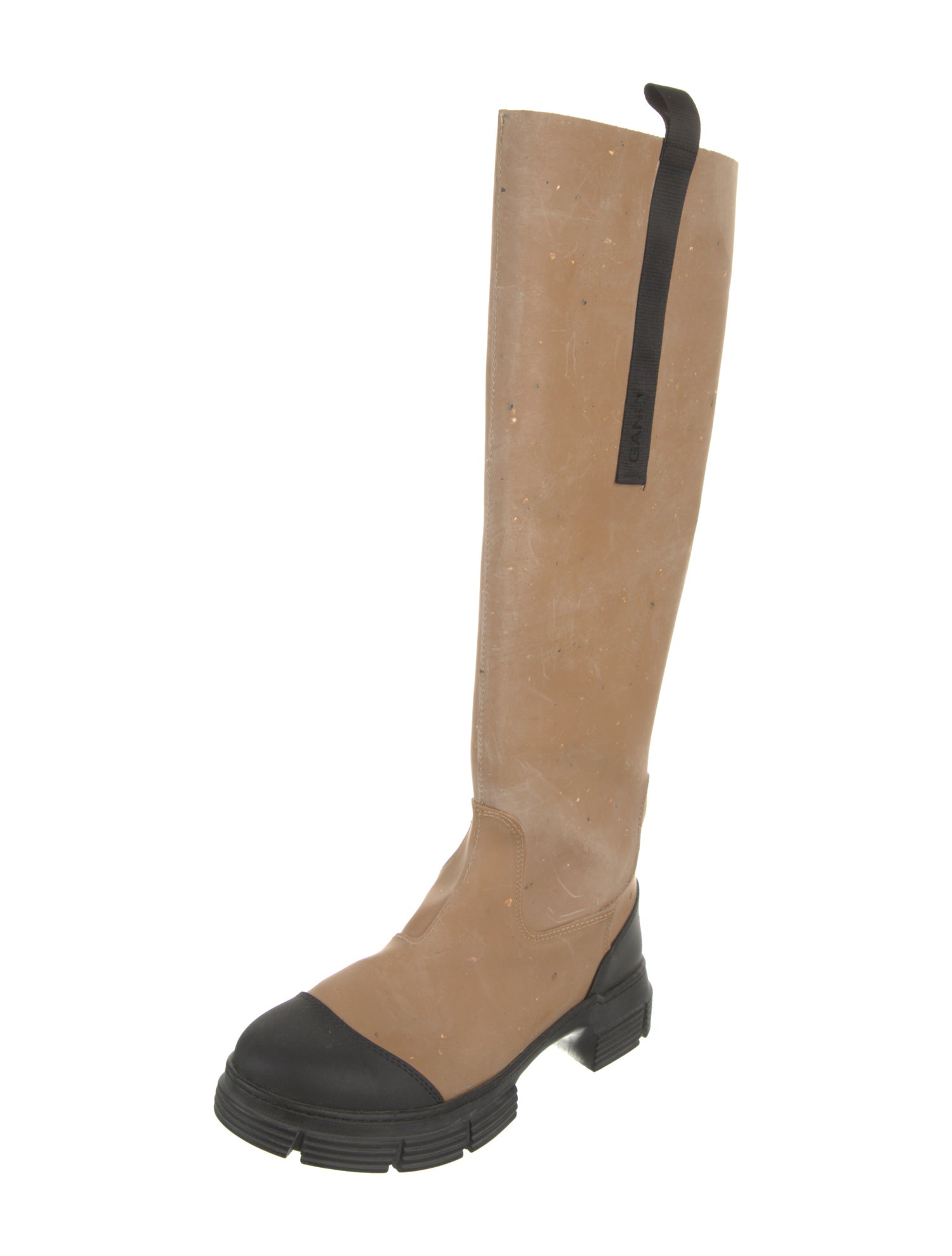 Ganni Rubber Colorblock Pattern Boots