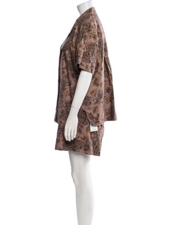 Ganni Floral Print Short Set