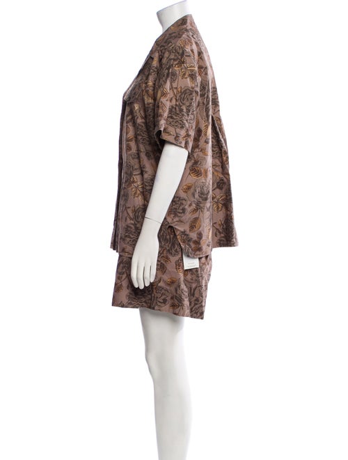 Ganni Floral Print Short Set