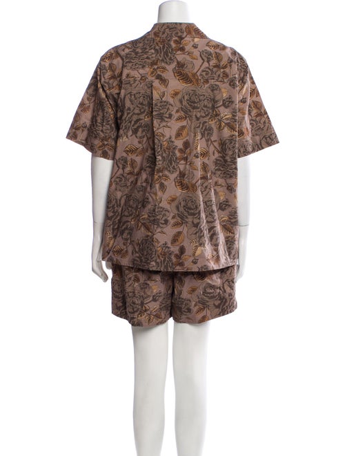 Ganni Floral Print Short Set