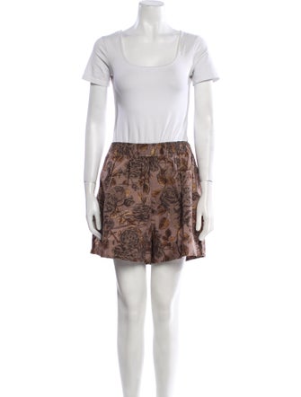 Ganni Floral Print Short Set