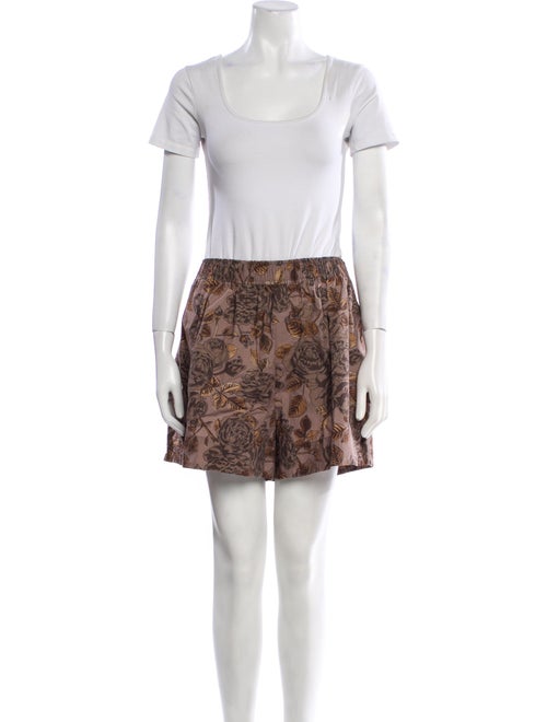 Ganni Floral Print Short Set