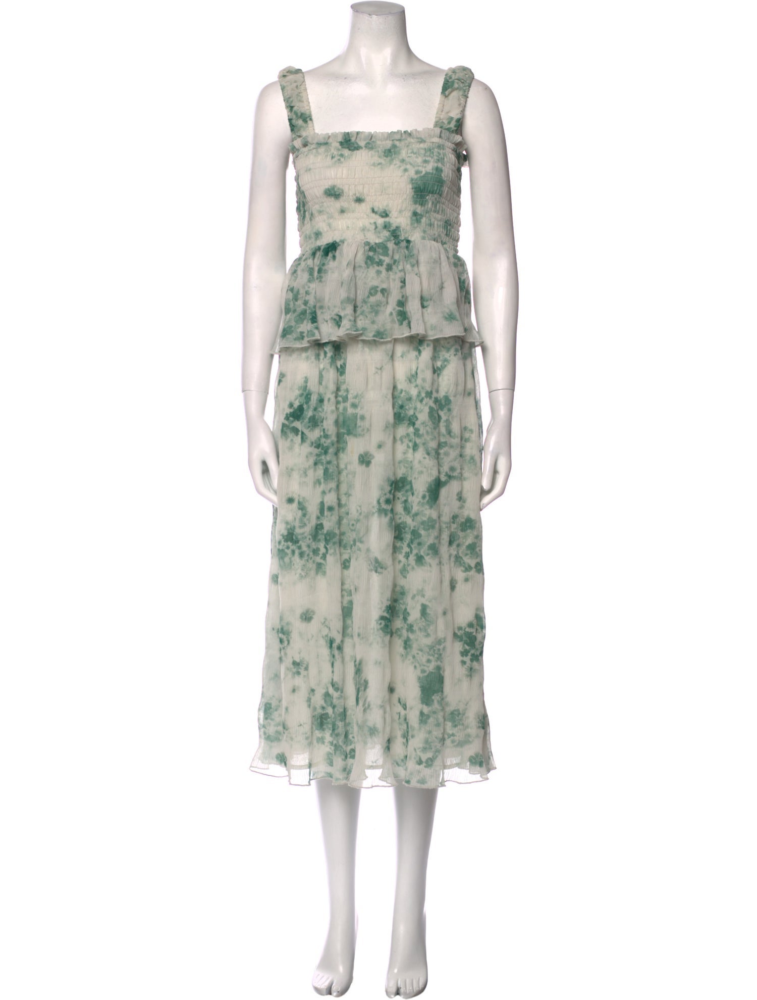 Ganni Floral Print Midi Length Dress