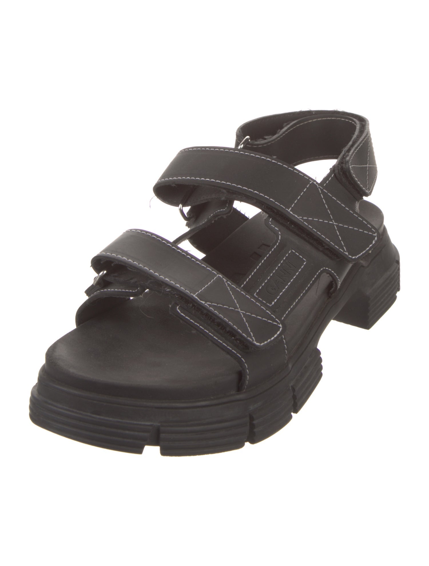 Ganni Leather Slingback Sandals