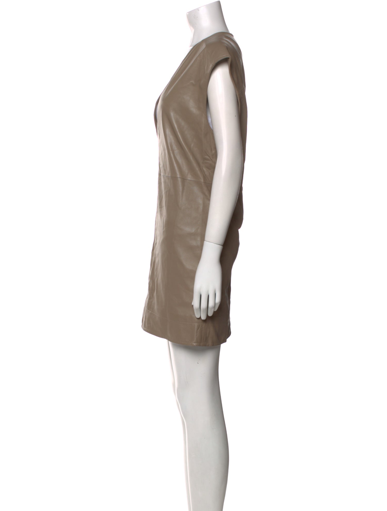 Ganni Lamb Leather Mini Dress