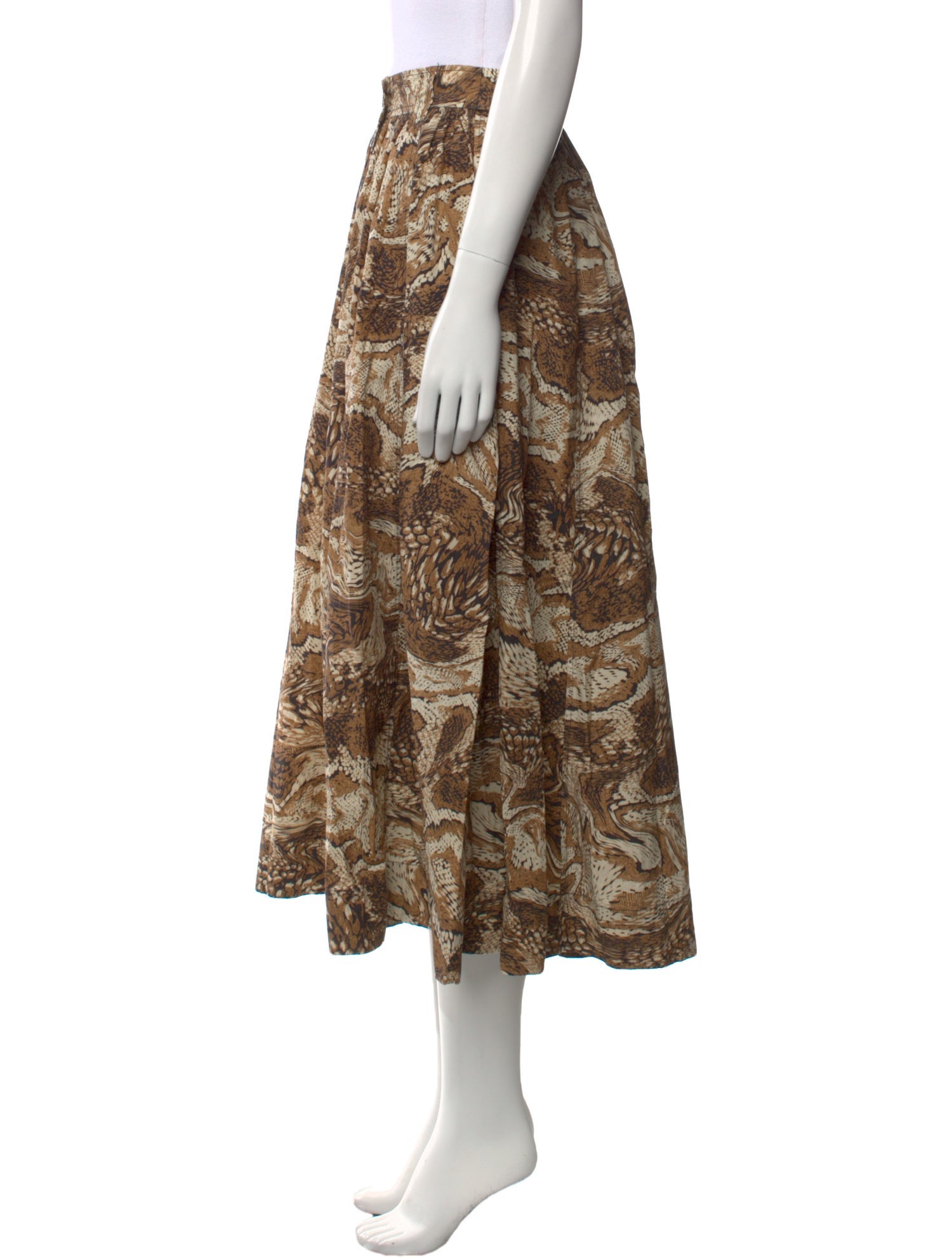 Ganni Floral Print Midi Length Skirt