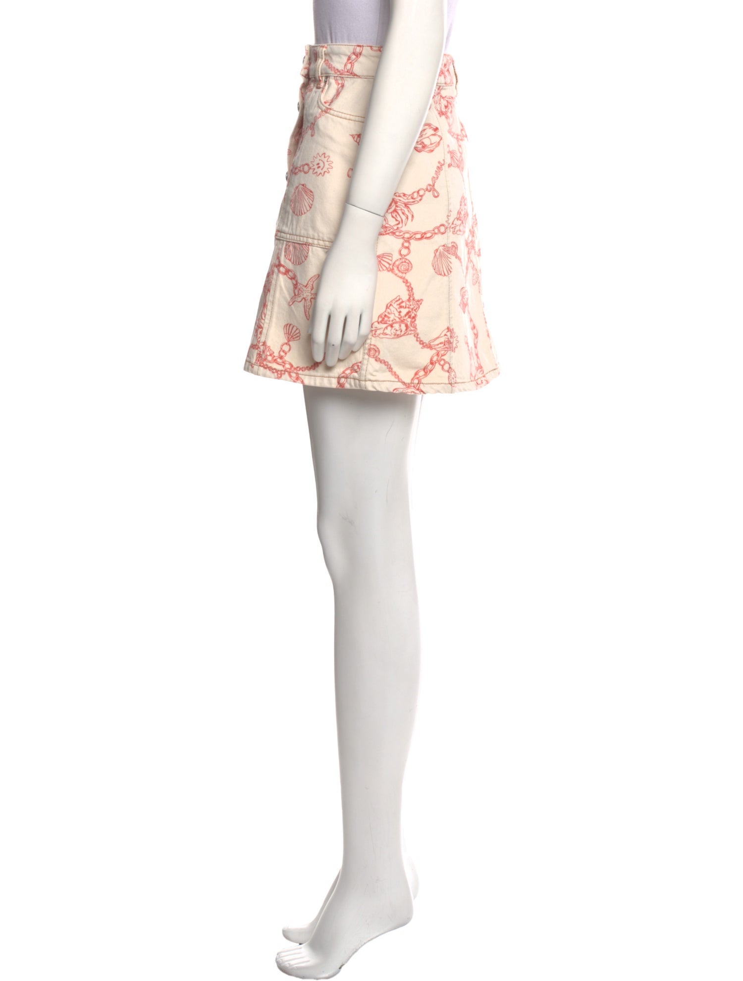 Ganni Printed Mini Skirt w/ Tags