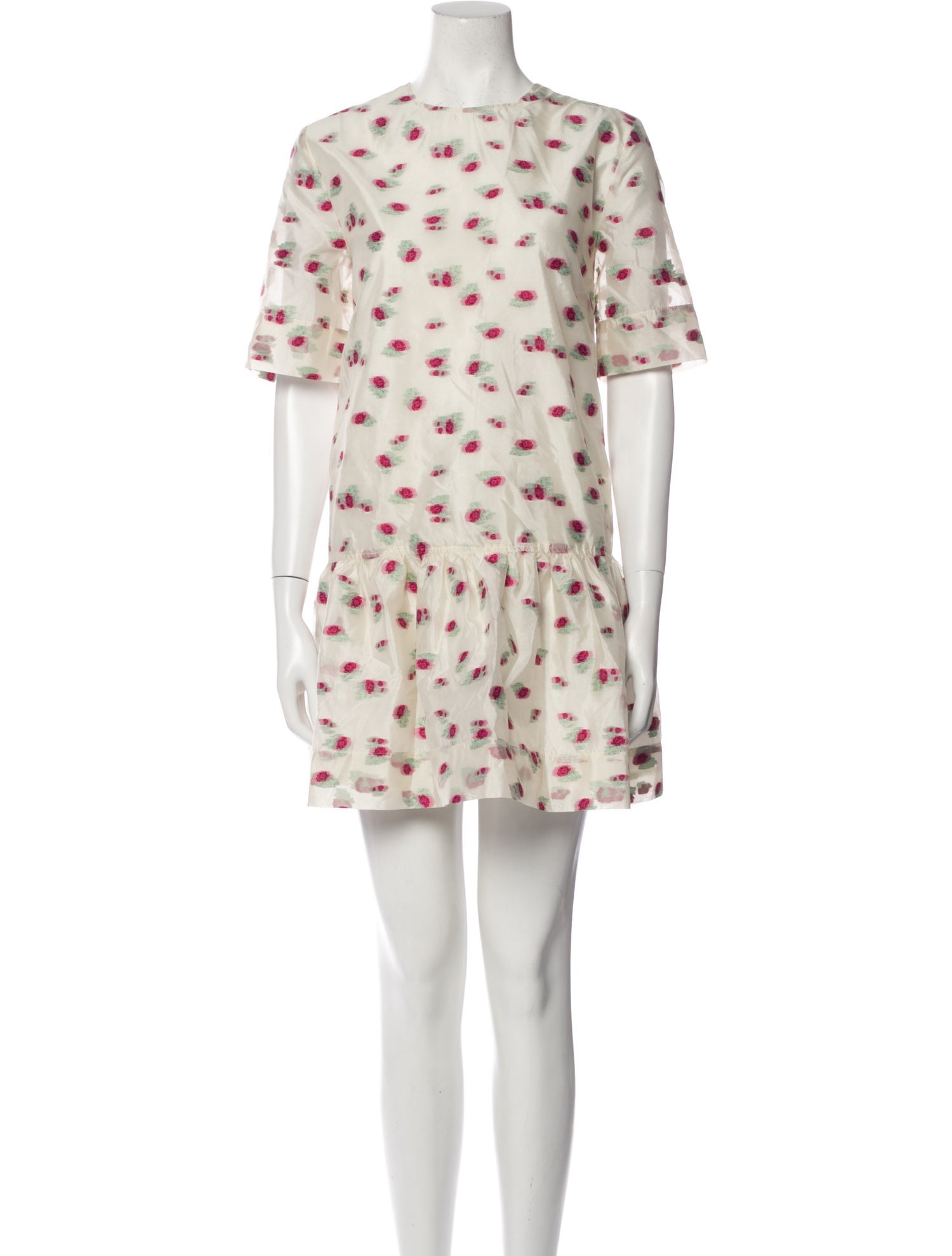 Ganni Floral Print Mini Dress w/ Tags