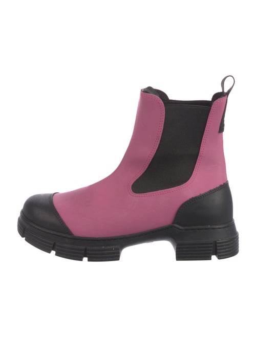 Ganni Rubber Colorblock Pattern Chelsea Boots